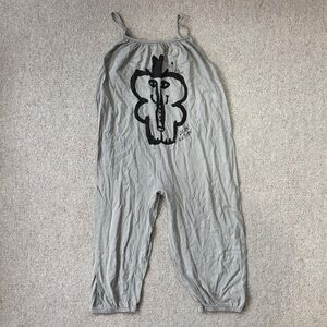 Bobo Choses Gray Jumpsuit with Black Graphic